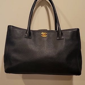 Chanel Authentic Calf Skin Executive Shopper Tote
